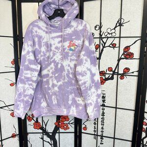 The Smurfs ‘Living The Life’ Tie-dye Hoodie Mushroom Lavender Mens Size M